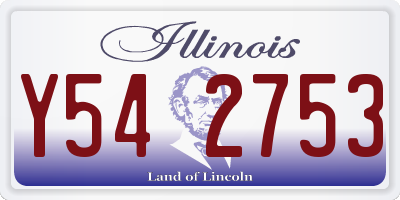 IL license plate Y542753