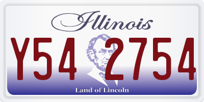 IL license plate Y542754