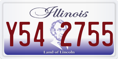 IL license plate Y542755