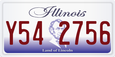IL license plate Y542756