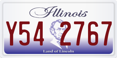 IL license plate Y542767