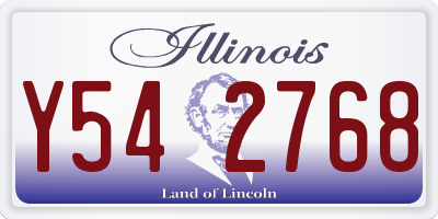 IL license plate Y542768