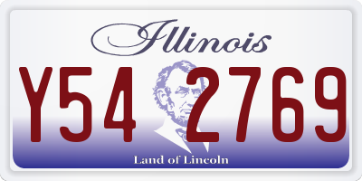 IL license plate Y542769