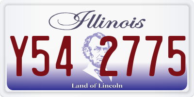 IL license plate Y542775