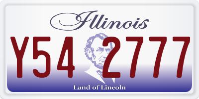 IL license plate Y542777