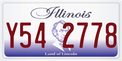 IL license plate Y542778