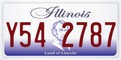IL license plate Y542787