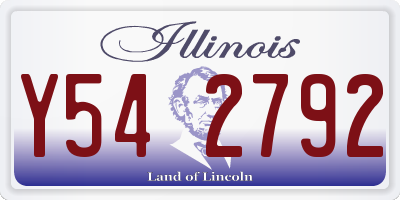 IL license plate Y542792
