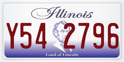 IL license plate Y542796