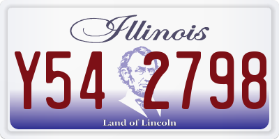 IL license plate Y542798