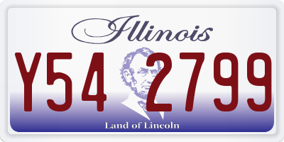 IL license plate Y542799