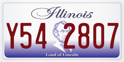 IL license plate Y542807