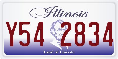 IL license plate Y542834