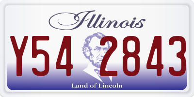 IL license plate Y542843