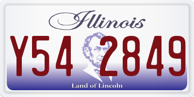 IL license plate Y542849