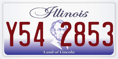 IL license plate Y542853