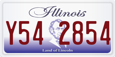 IL license plate Y542854