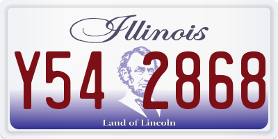 IL license plate Y542868
