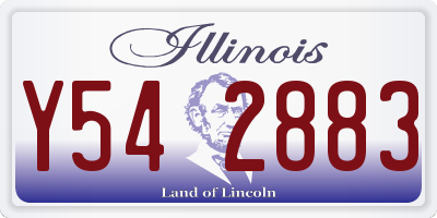 IL license plate Y542883