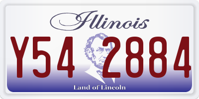 IL license plate Y542884