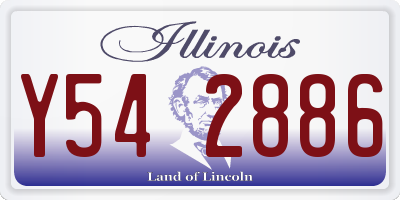 IL license plate Y542886