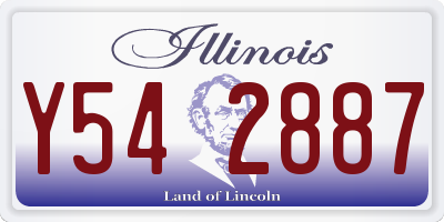 IL license plate Y542887