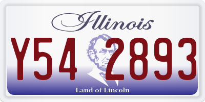 IL license plate Y542893