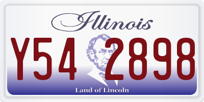 IL license plate Y542898