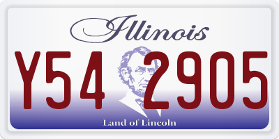 IL license plate Y542905