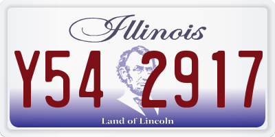 IL license plate Y542917