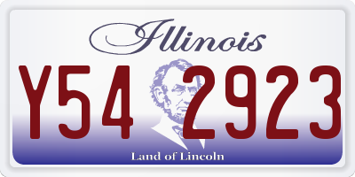IL license plate Y542923