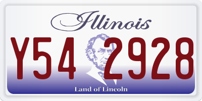 IL license plate Y542928