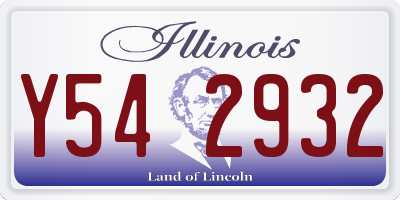 IL license plate Y542932