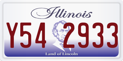 IL license plate Y542933