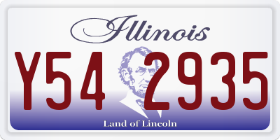 IL license plate Y542935