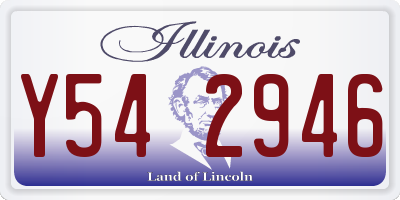 IL license plate Y542946
