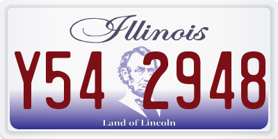 IL license plate Y542948