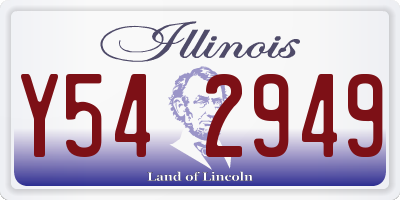 IL license plate Y542949