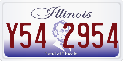 IL license plate Y542954