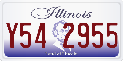 IL license plate Y542955