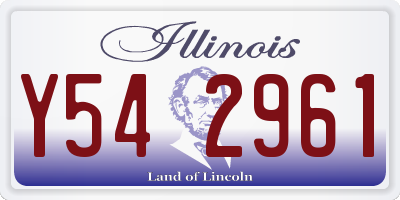 IL license plate Y542961
