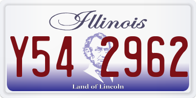 IL license plate Y542962