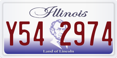 IL license plate Y542974