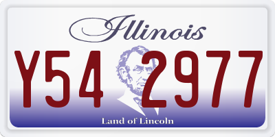 IL license plate Y542977