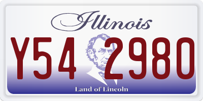 IL license plate Y542980