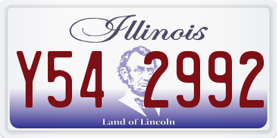 IL license plate Y542992