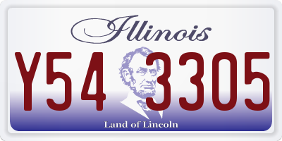 IL license plate Y543305