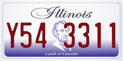 IL license plate Y543311
