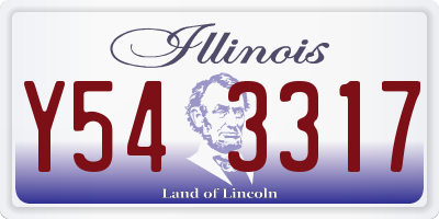 IL license plate Y543317