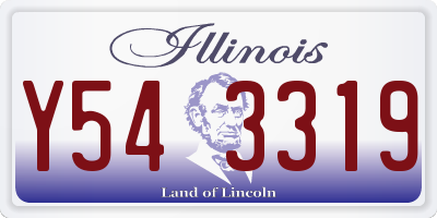 IL license plate Y543319